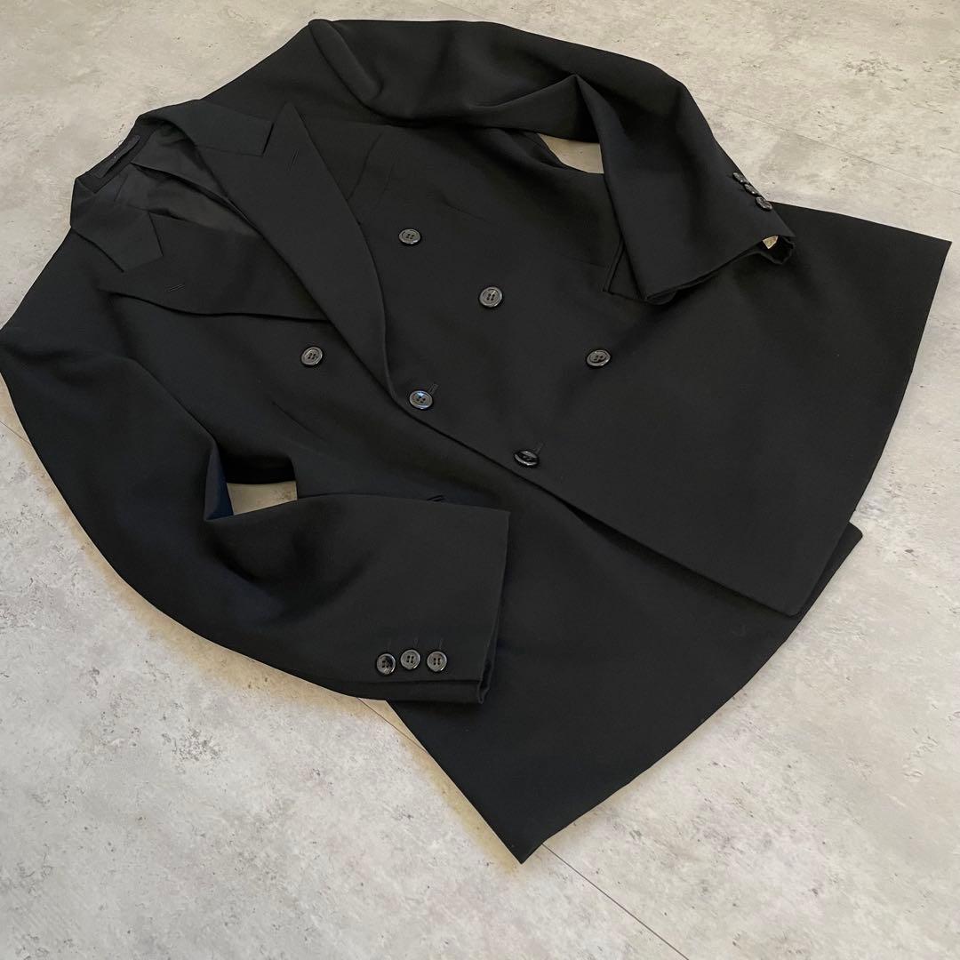 スーツセットアップ　ダブルブレスト 3B ブラック　黒　高級感　モード　成人式