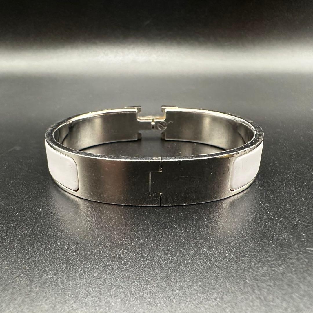 美品✨　エルメス　バングル　ブレスレット　Hクリック　 シルバー　885