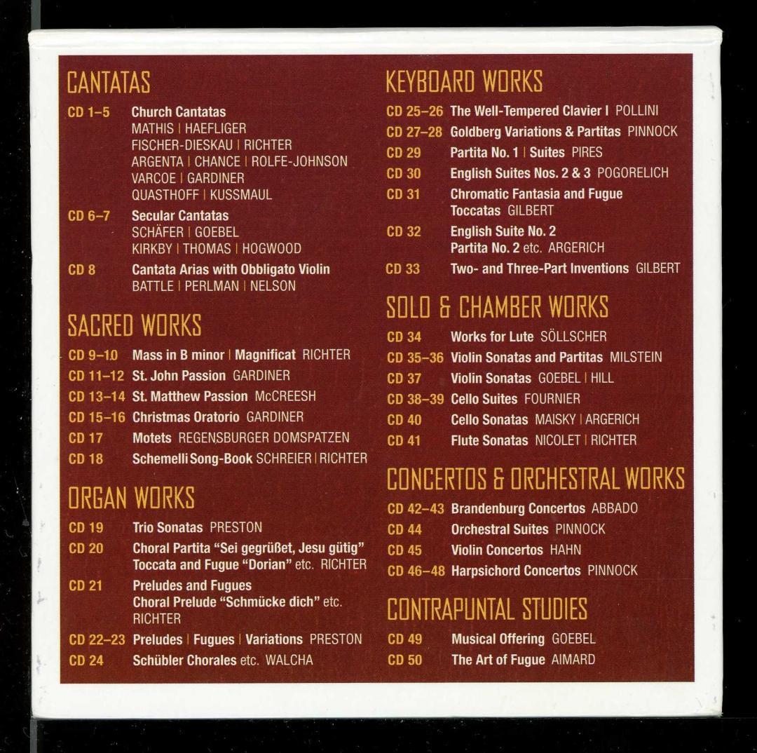 バッハ・マスターワークス～オリジナル・ジャケット・コレクション 50枚組