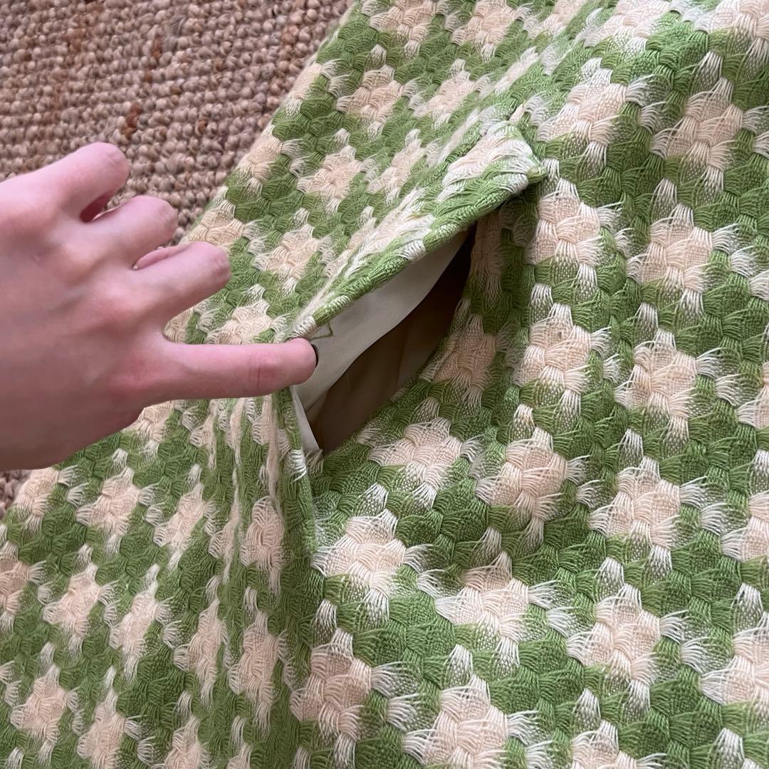 ヴィンテージBerger Swartz 千鳥格子柄　ケープコート　vintage