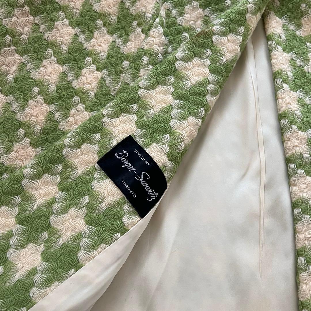 ヴィンテージBerger Swartz 千鳥格子柄　ケープコート　vintage