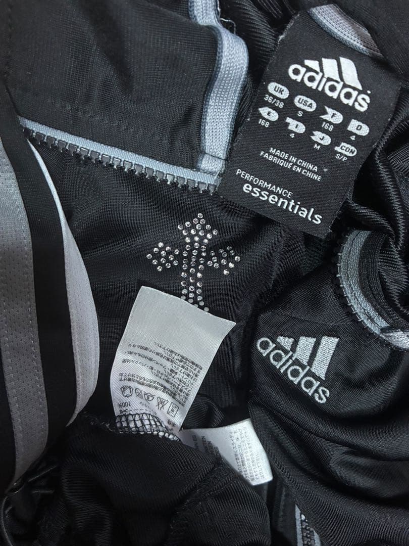 y2k十字架adidasビジュー3本線トラックジャケット古着屋パンク平成ギャル