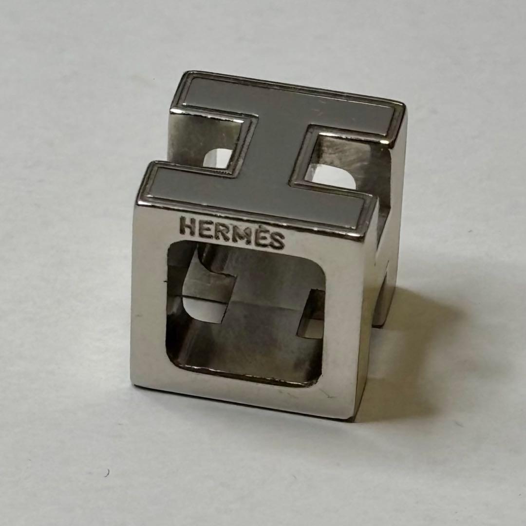 HERMES カージュドアッシュ Hキューブ ロゴ ヘッド トップのみ シルバー