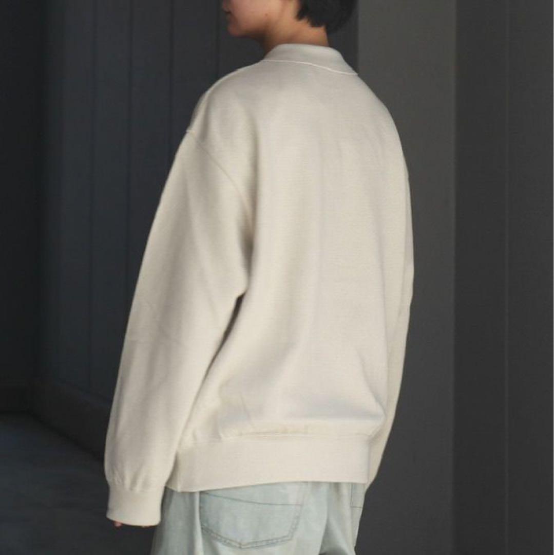 【完売品】crepuscule スキッパー　コットンニットポロ　ポロシャツ