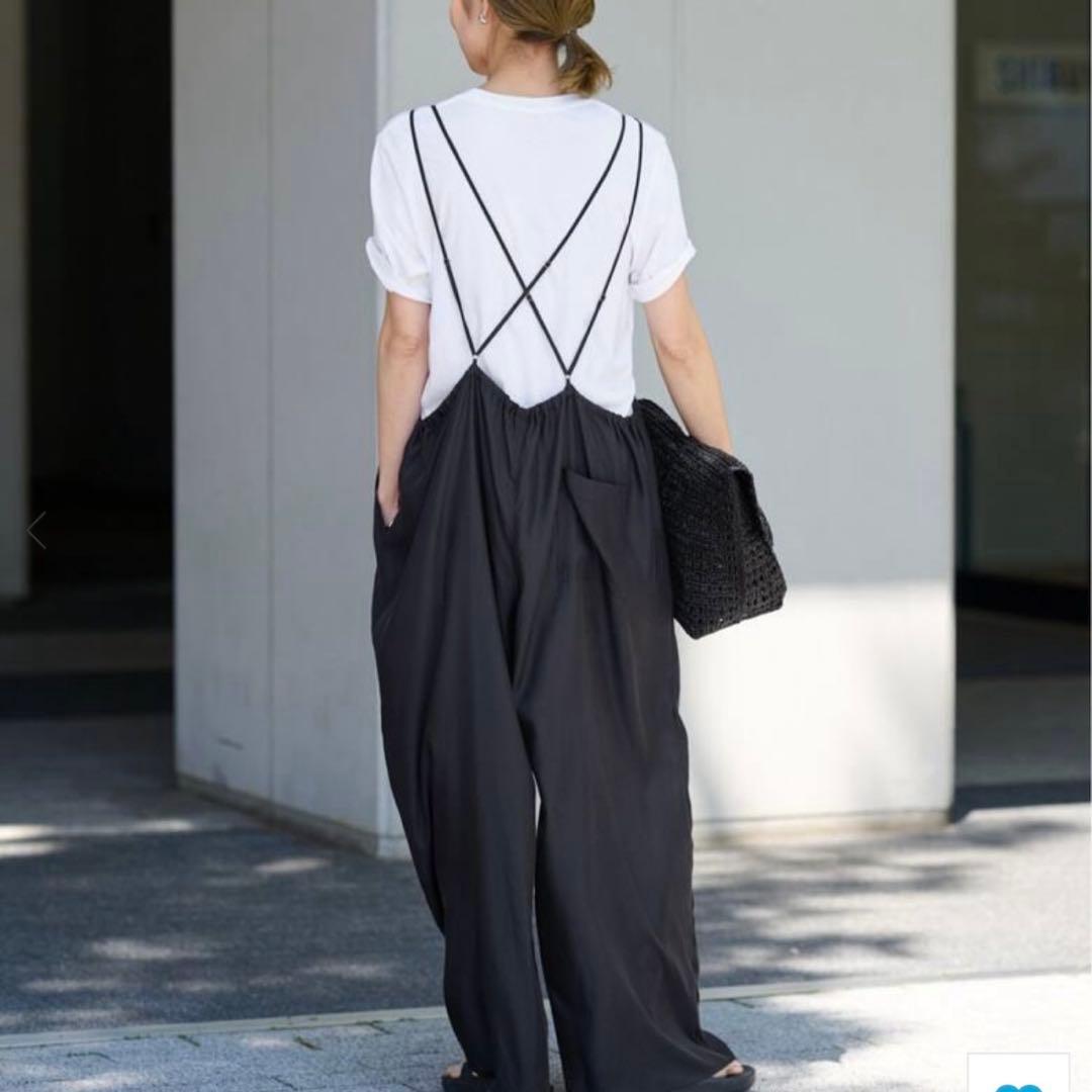 キュプラツイルキャミサロペット　ブラック36