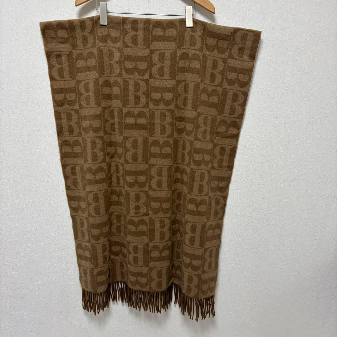 希少　Burberrys バーバリー　大判　Bロゴ　マフラー　ストール　美品
