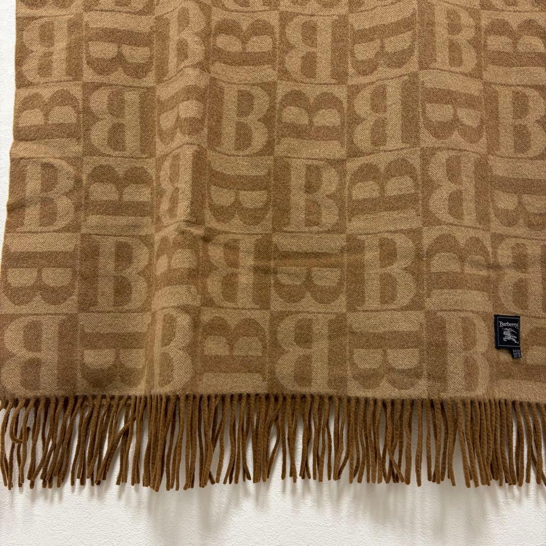 希少　Burberrys バーバリー　大判　Bロゴ　マフラー　ストール　美品