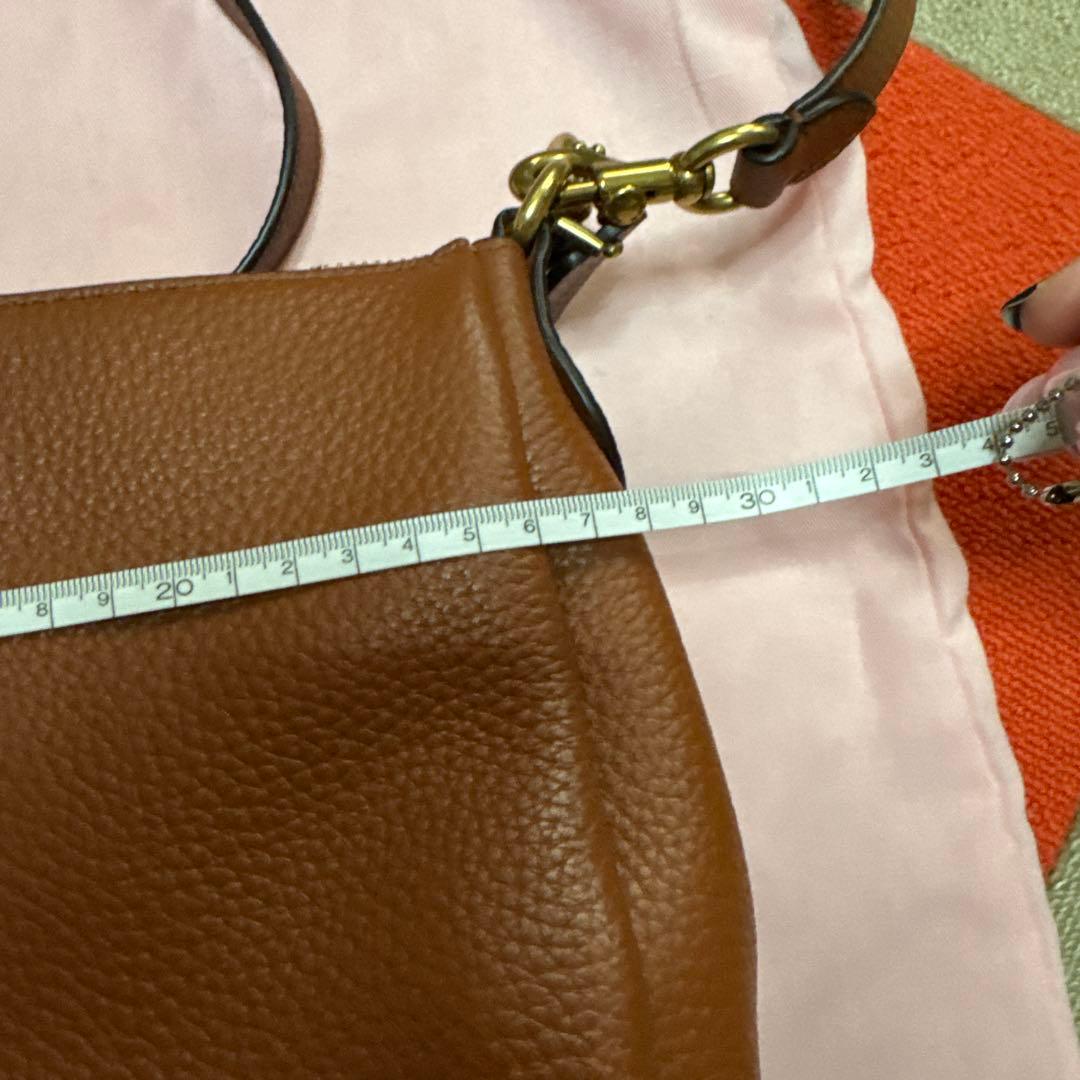 【未使用品】COACH ブラウン レザー ショルダーバッグ