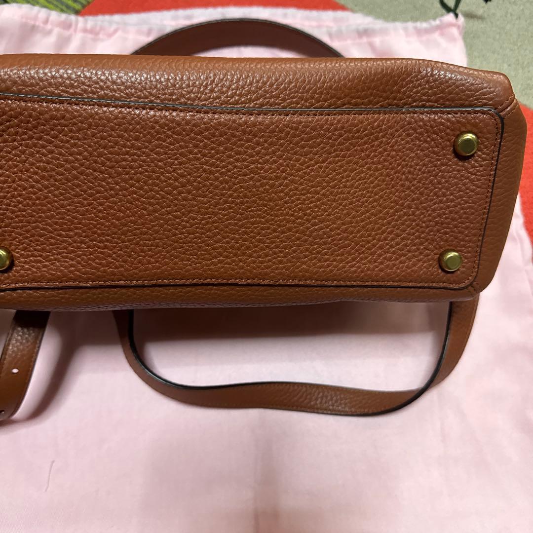【未使用品】COACH ブラウン レザー ショルダーバッグ