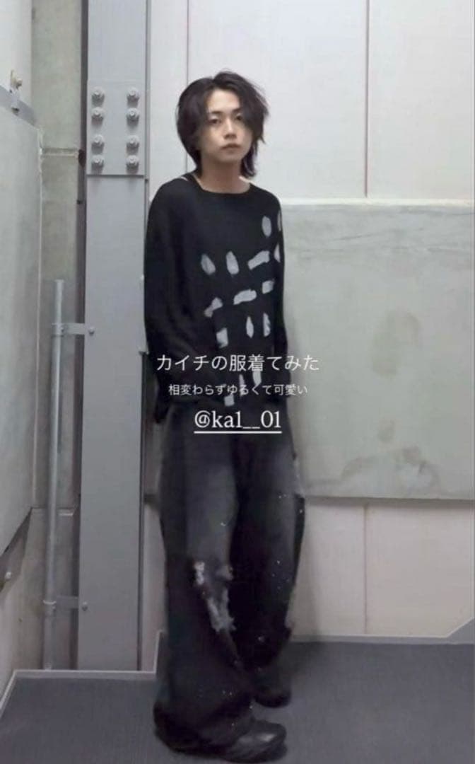 カイチ　インターファクトリ　モールスコードグラフィックロンT　M