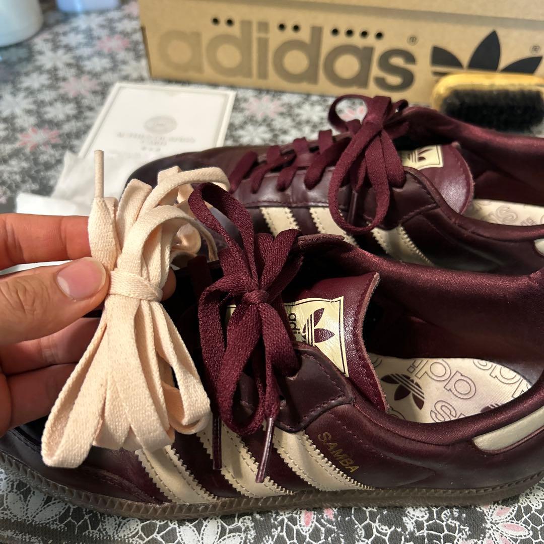 adidas Samba wバーガンディ、マルーン　26.5