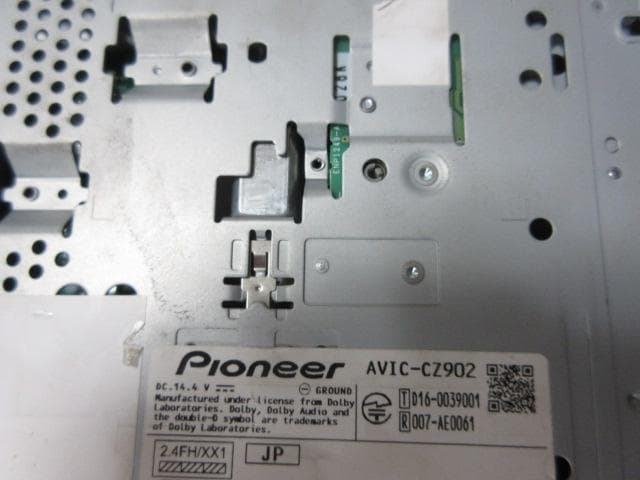 値引き不可　CARROZZERIA　AVIC-CZ902　2024年度地図更新