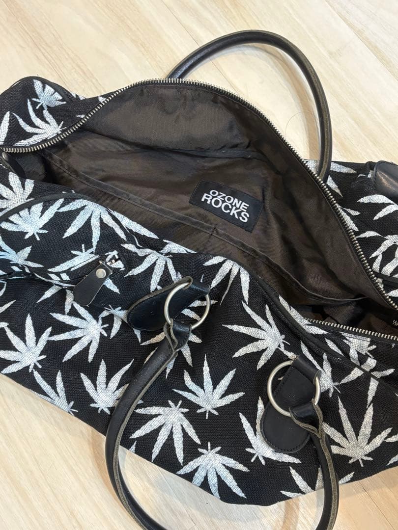【希少】OZONE ROCKS ヘンプ柄 ボストンバッグ 大容量