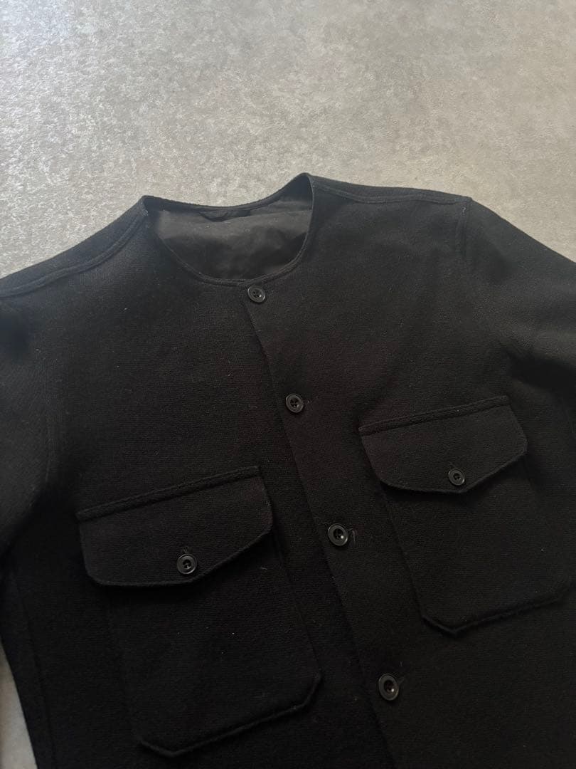 LEMAIRE ノーカラージャケット ブラック