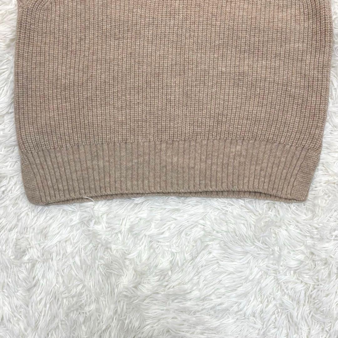 【23AW✨】MHL. ウールリブ ニットベスト Vネック ベージュ M