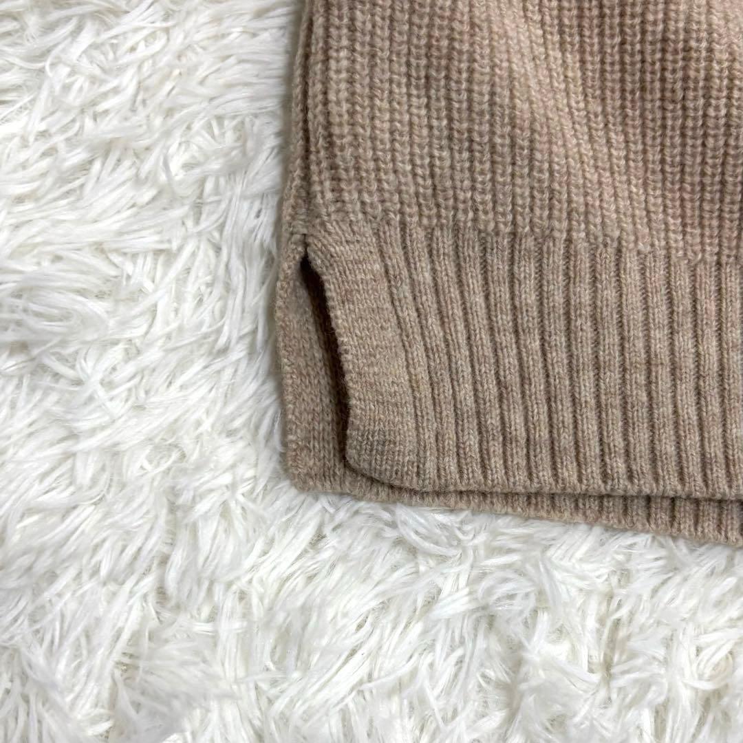 【23AW✨】MHL. ウールリブ ニットベスト Vネック ベージュ M