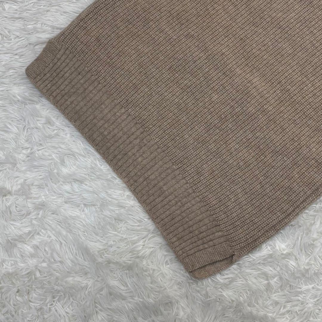 【23AW✨】MHL. ウールリブ ニットベスト Vネック ベージュ M