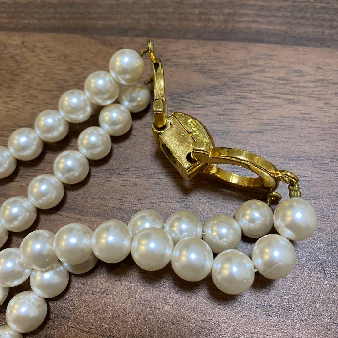 フェラガモ ガンチーニ パール ネックレス