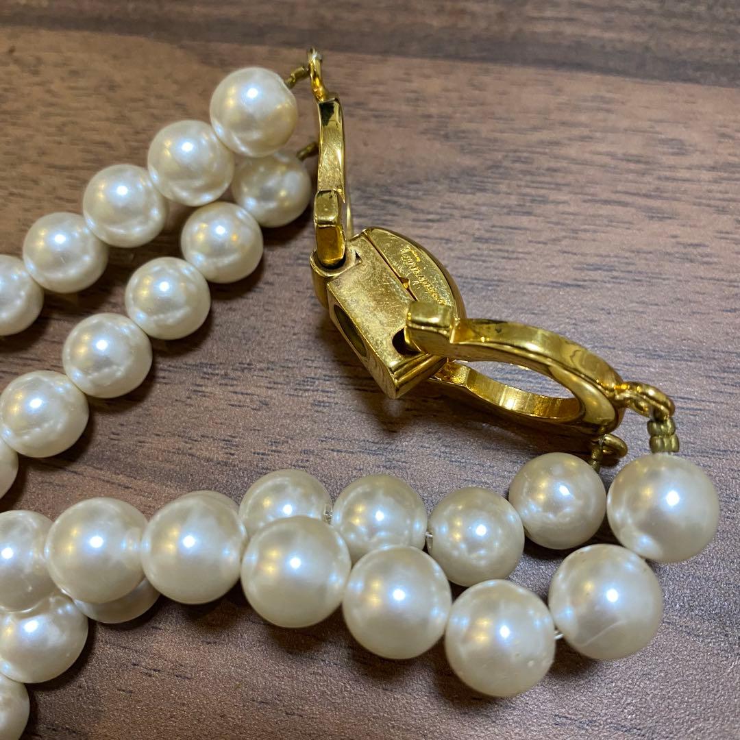 フェラガモ ガンチーニ パール ネックレス