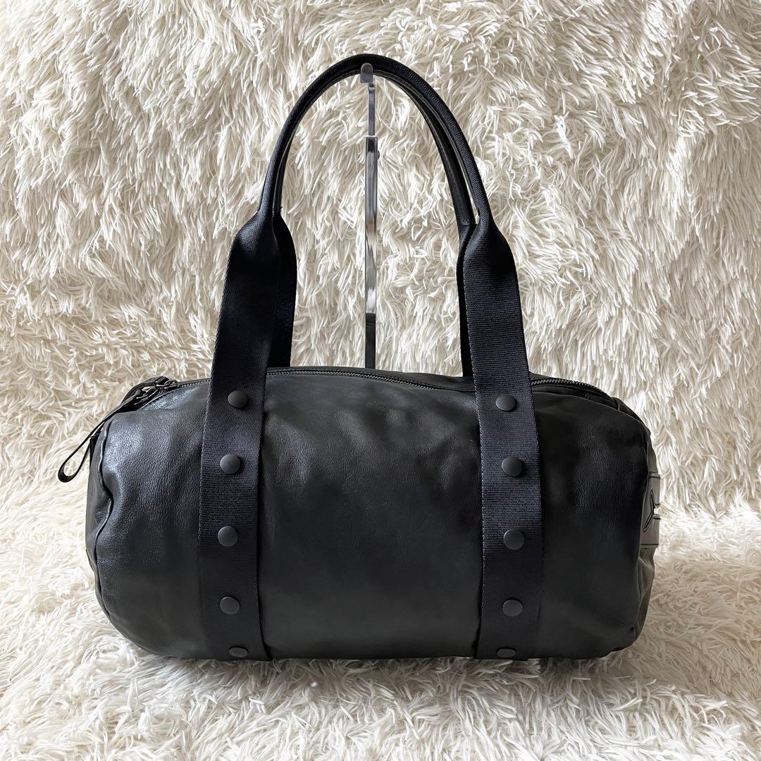 ⭐️未使用級⭐️　ディスコードヨウジヤマモト　ハンドバッグ　筒型バッグ　ブラック