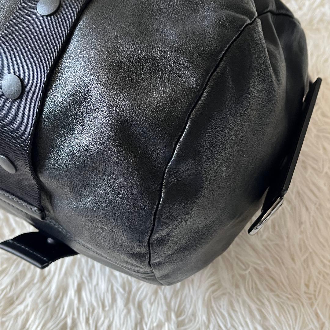 ⭐️未使用級⭐️　ディスコードヨウジヤマモト　ハンドバッグ　筒型バッグ　ブラック