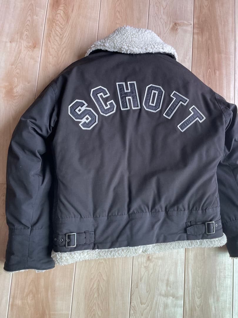 あ*ん様 schott × JEANASIS スタジャンジャケット 黒 シェルパ