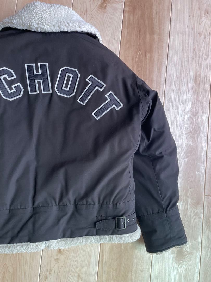 あ*ん様 schott × JEANASIS スタジャンジャケット 黒 シェルパ