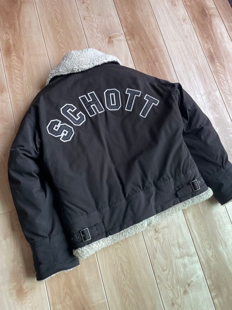 あ*ん様 schott × JEANASIS スタジャンジャケット 黒 シェルパ