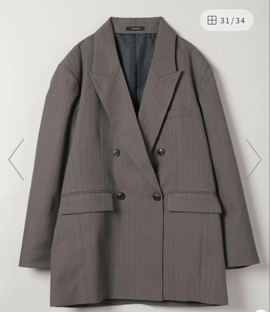 【JEANASIS/ジーナシス 】新品　サキソニーパワショルジャケット　グレー