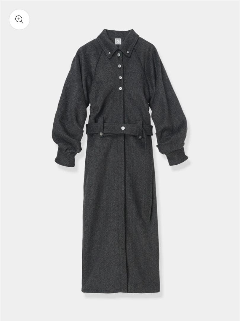 【1/18値下！新品ローブブラン】Belted Wool Shirt Dress