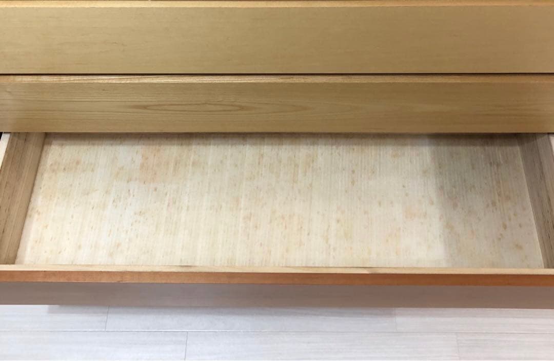 木目のカラフル5段チェスト　120cm幅