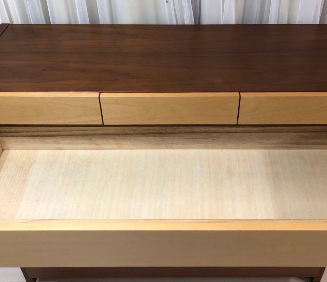 木目のカラフル5段チェスト　120cm幅