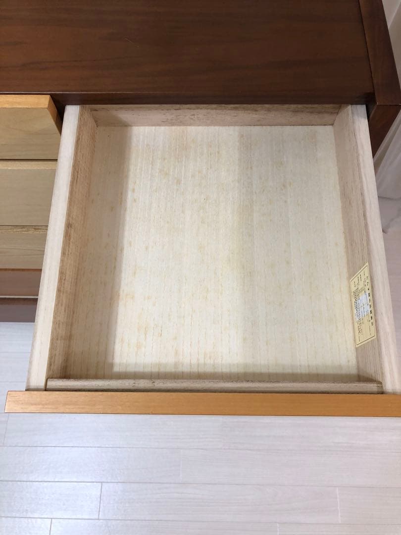 木目のカラフル5段チェスト　120cm幅