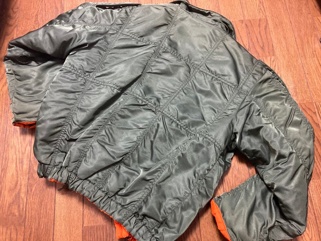 BALL フライトジャケット ダブルカラー カーキ 中綿 46 ヴィンテージ