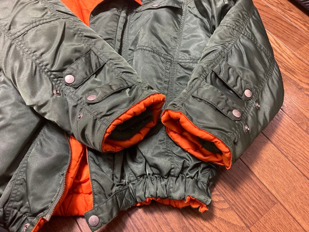 BALL フライトジャケット ダブルカラー カーキ 中綿 46 ヴィンテージ