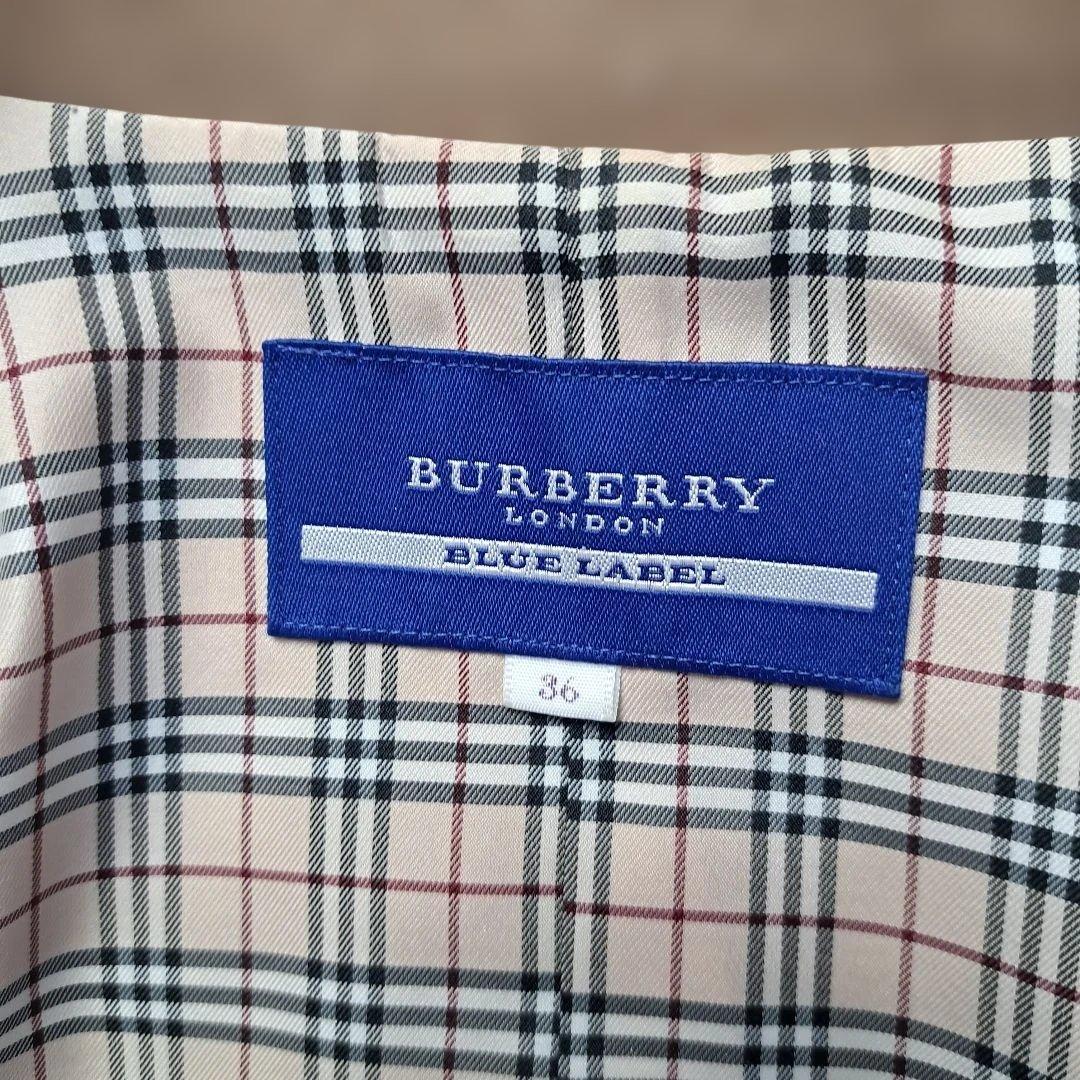 【BURBERRY BLUE LABEL】コート 金ボタン ウール ベージュ36