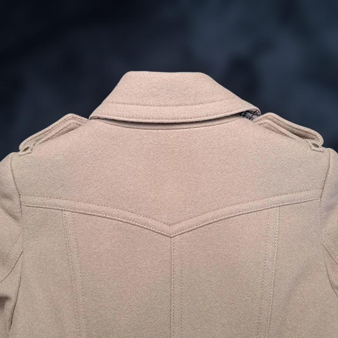【BURBERRY BLUE LABEL】コート 金ボタン ウール ベージュ36