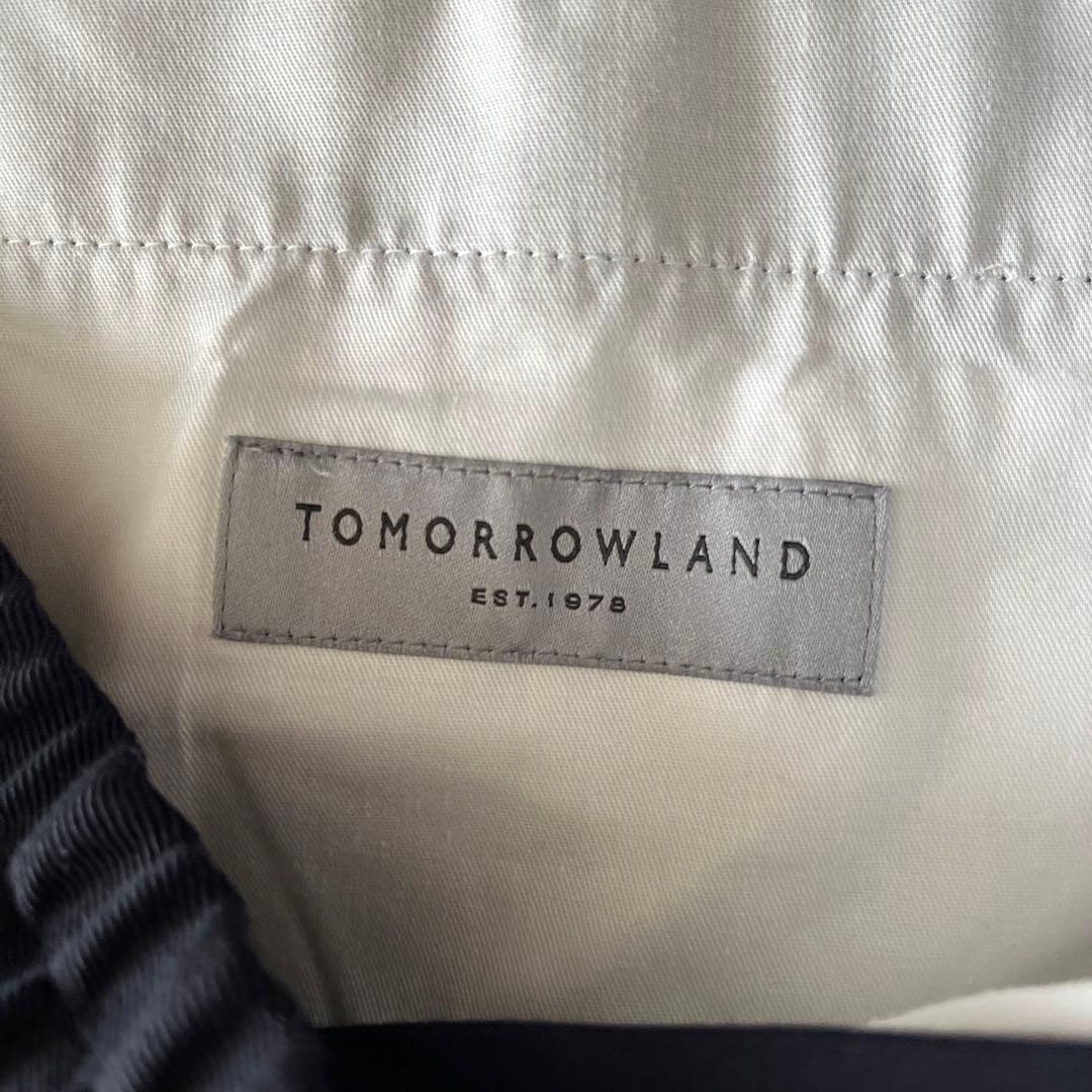 美品 TOMORROWLAND イージーパンツ スラックス ネイビー M ウール
