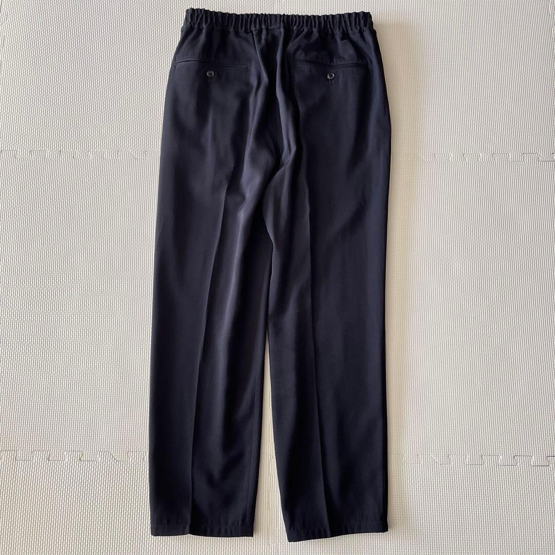 美品 TOMORROWLAND イージーパンツ スラックス ネイビー M ウール