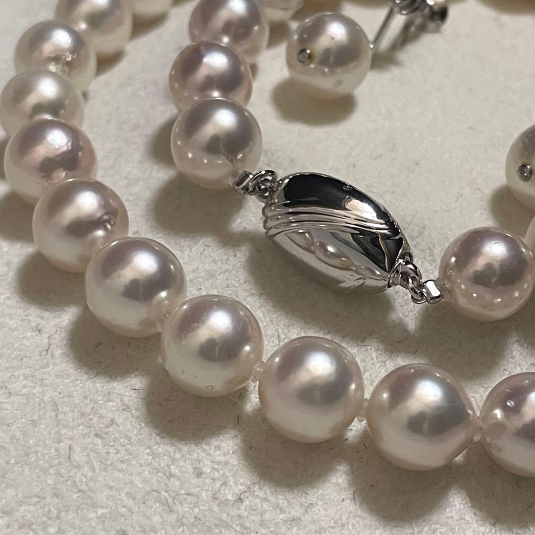 【テリ抜群✨超大珠】あこや本真珠 ネックレス イヤリング 8.5-9.0 パール