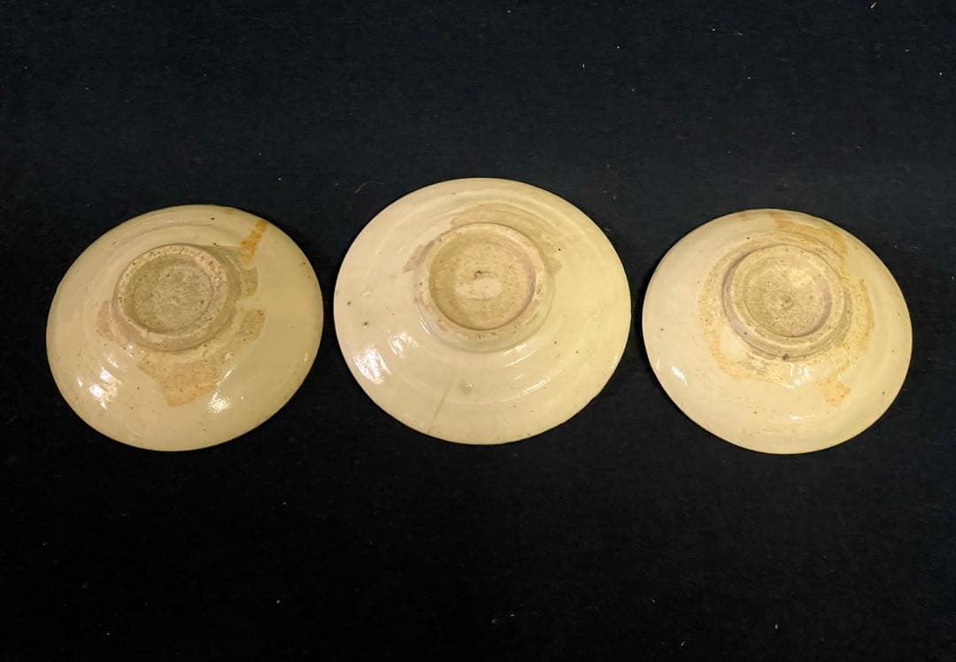 「祖」 くらわんか 白磁 豆皿 3客 波佐見焼 伊万里 （A）