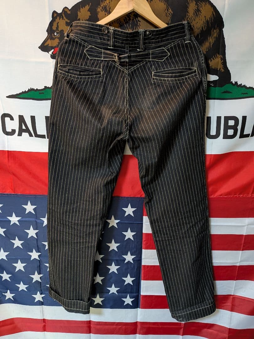 S フリーホイーラーズ ブラック ウォバッシュ パンツ