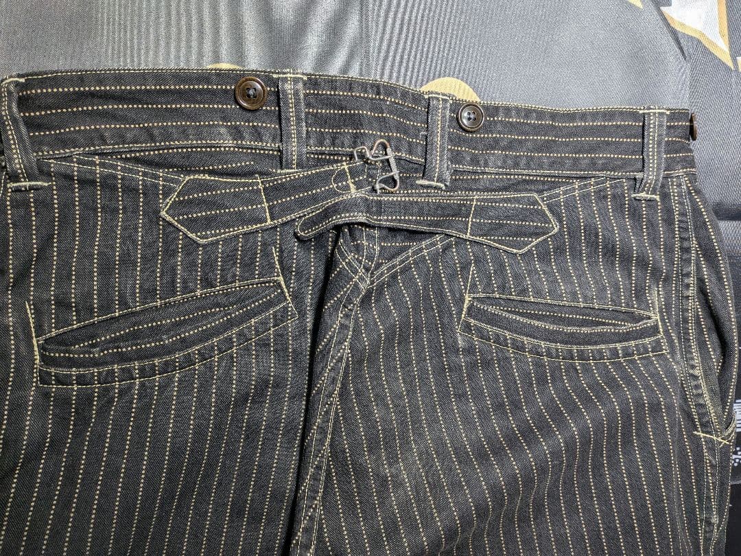 S フリーホイーラーズ ブラック ウォバッシュ パンツ