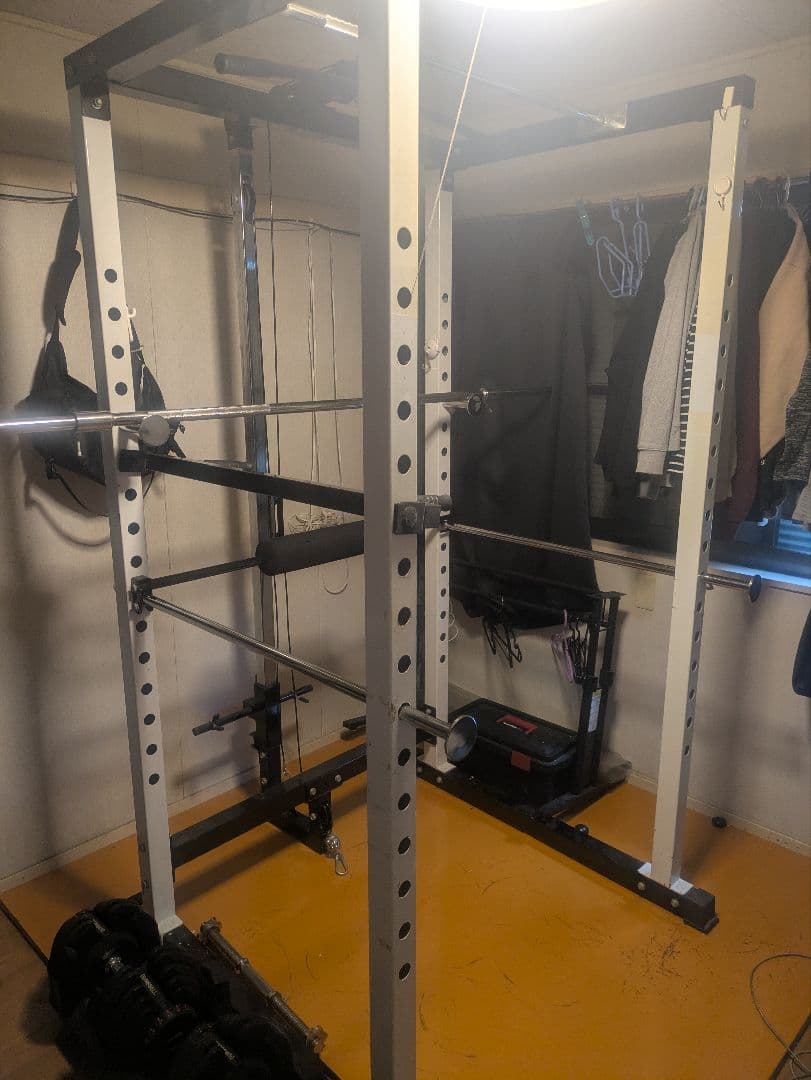東京引取限定　パワーラック　ラットプルダウン付　バーベルシャフト付　IROTEC