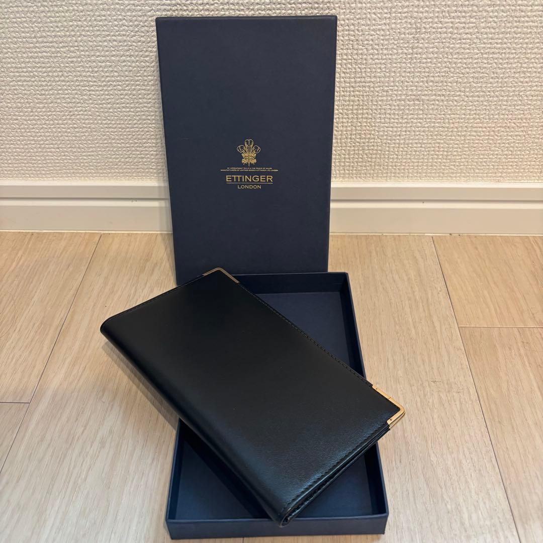 【希少】ETTINGER エッティンガー 長財布 ブラック ゴールド金具