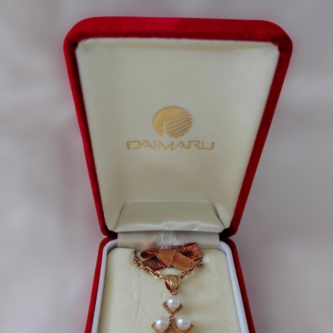 本真珠 16珠18金台 ペンダント。 保証書付き。