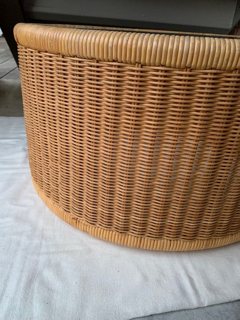 超希少 山川ラタン T-2090 剣持勇デザイン テーブル ジャパニーズモダン