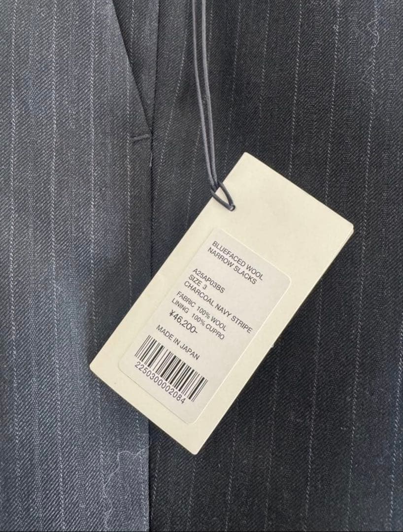 パンツ AURALEE BLUEFACED WOOL NARROW SLACKS 3
