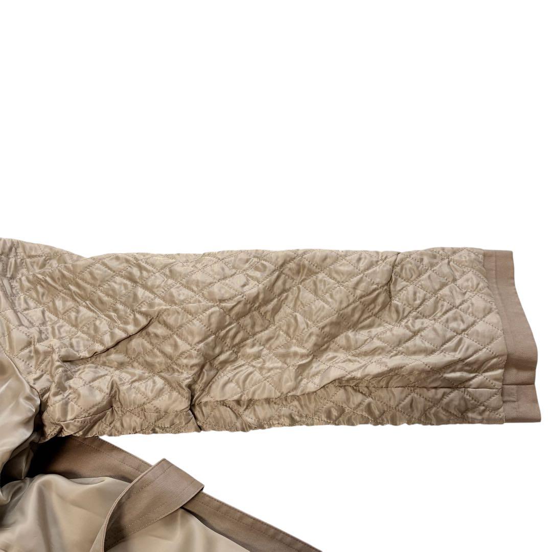 希少 オンワード ラムウールライナー トレンチコート M くるみボタン ファー