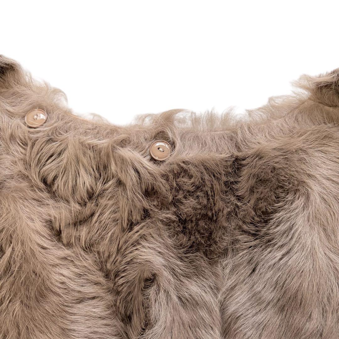 希少 オンワード ラムウールライナー トレンチコート M くるみボタン ファー